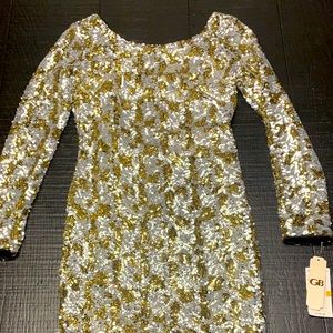 Gianni Bini Gold & Silver Sequin Dress. Size Small. Tags attached.